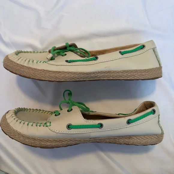UGG Tylin Leather Boat Shoes - Size 9.5 Women’s -Coastal Grandma, Preppy - Picture 4 of 9